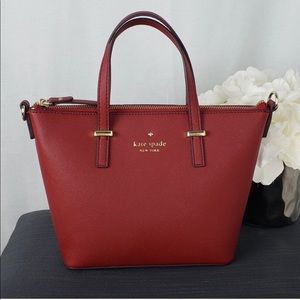Kate Spade Red Satchel Crossbody Bag